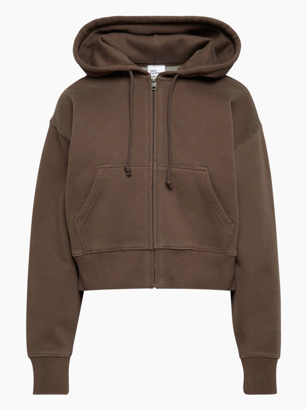 TNA Brown Cozy Fleece Zip Hoodie